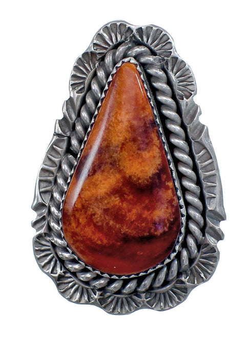 Native American Oyster Shell Genuine Sterling Silver Ring Size 9-1/4 AX123348